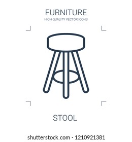 stool icon. high quality line stool icon on white background. from furniture collection flat trendy vector stool symbol. use for web and mobile