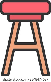 Stool Icon image. Suitable for mobile application.