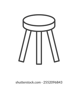 Stool icon. line style vector icon.