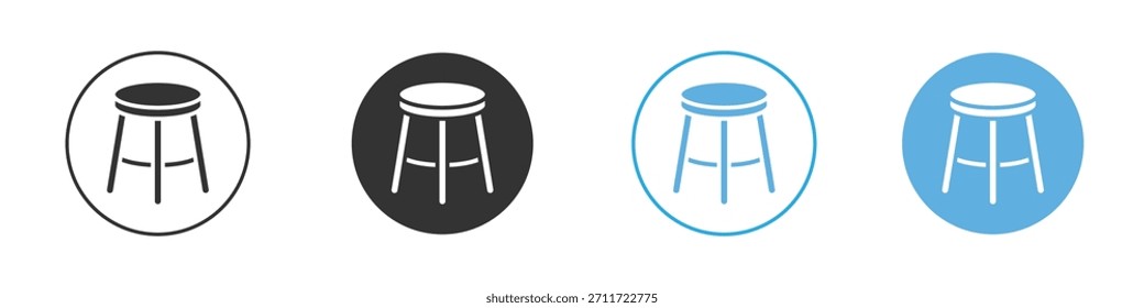 Stool icon Logo Template Design set