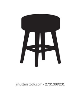 Hocker-Symbol auf weißem Hintergrund