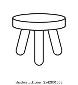 Stool icon simple black line style.