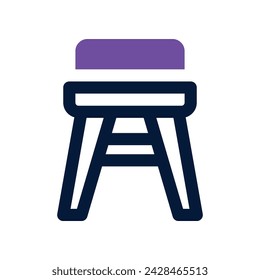 icono de taburete. icono vectorial de doble tono para su sitio web, móvil, presentación y diseño de logotipo.