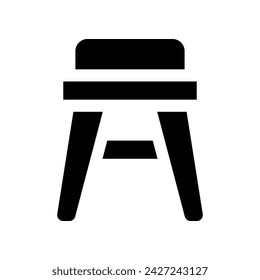 stool icon. vector glyph icon for your website, mobile, presentation, and logo design.
