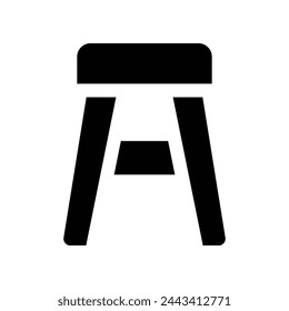 stool icon. vector glyph icon for your website, mobile, presentation, and logo design.