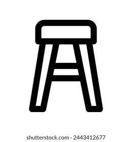 stool icon. vector line icon for your website, mobile, presentation, and logo design.