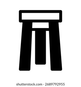 Stool Icon Vector Symbol Design Illustration