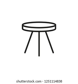 Stool line icon. Table, round, small. Furniture concept. Vector illustration can be used for topics like cafe, kitchen, seat