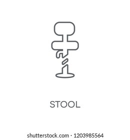 Stool linear icon. Stool concept stroke symbol design. Thin graphic elements vector illustration, outline pattern on a white background, eps 10.