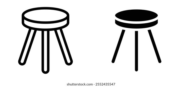 Stool liner icon vector set.