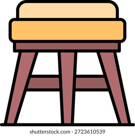 Taburete Nuevo Vector de diseño de iconos creativos
