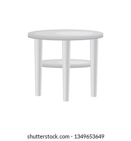 Stool on white background. Vector flat illustration.