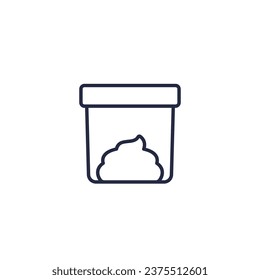 Icono de muestra de herramienta, cop in cup line vector