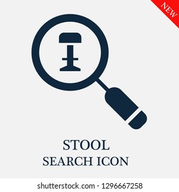 Stool search icon. Editable Stool search icon for web or mobile.