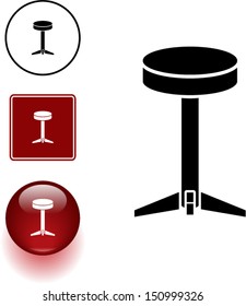 Symbol für Stuhlsitz und Knopf