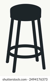 taburete silueta. taburete icono plano. taburete símbolo. taburete símbolo