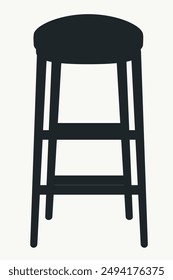 taburete silueta. taburete icono plano. taburete símbolo. taburete símbolo