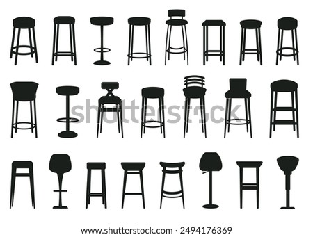 stool silhouette. stool flat icon. stool symbol. stool sign