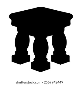 Stool silhouette vector icon sign symbol illustration design.
