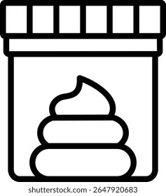 ícone de teste de fezes projeto de ilustração com contorno, isso não é feito a partir de qualquer geração de IA