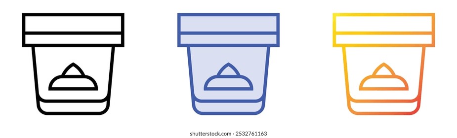 stool test icon. Linear, Blue Fill and Gradient Style Design Isolated On White Background