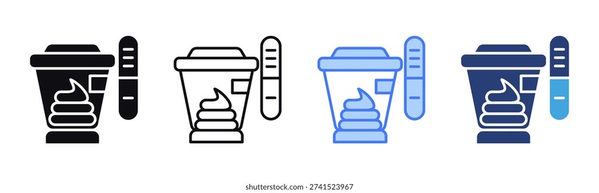 Stool Test icon sheet multiple style collection