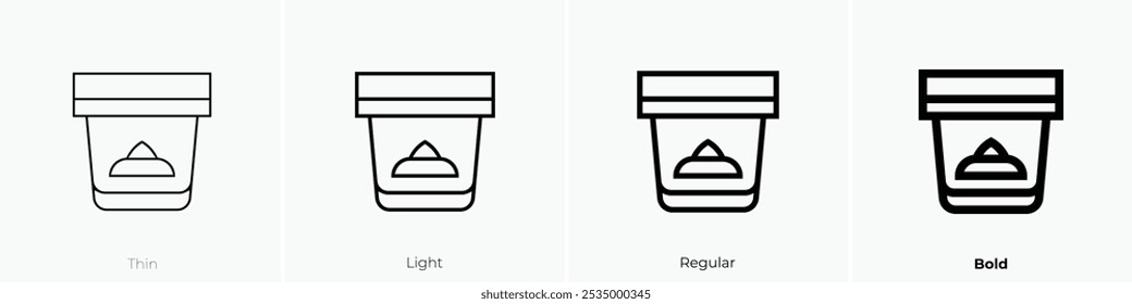 stool test icon. Thin, Light Regular And Bold style design isolated on white background