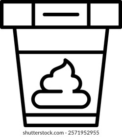 Stool Test Line Vector Icon Design