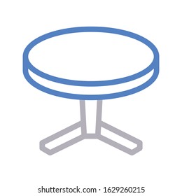 stool vector color line icon 
