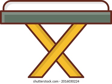 stool vector flat color icon