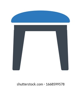 stool vector glyph color icon 
