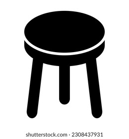 Stool Vector Glyph Icon For Personal And Commercial Use.
