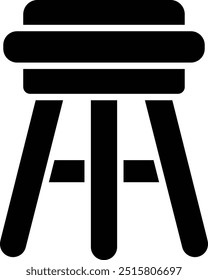 Ilustración de diseño de icono de Vector de taburete