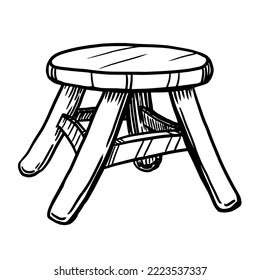 Stool vector illustration on white background