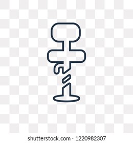 Stool vector outline icon isolated on transparent background, high quality linear Stool transparency concept can be used web and mobile