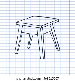 stool vector scetch