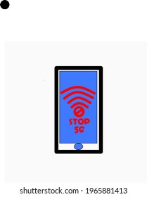 Stop 5g design illustration vector