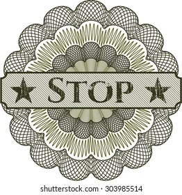 Stop abstract rosette
