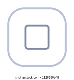 Stop - Action Stroke Icons. A simple vector icon.