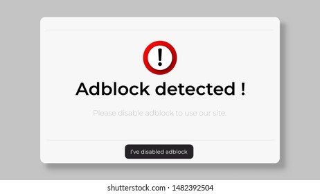 Stop adblock website window.  Stop ad blocker to access website .