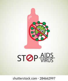 Stop Aids concept , vector illustration