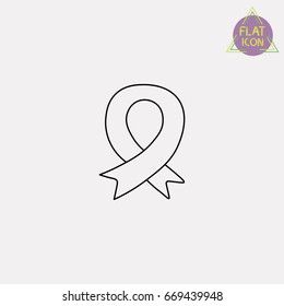 Stop aids line icon