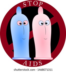 stop aids sign vector illustration.