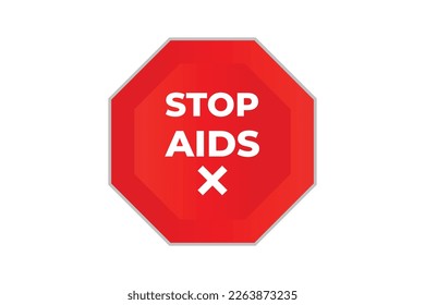 Stop aids vector for illustration