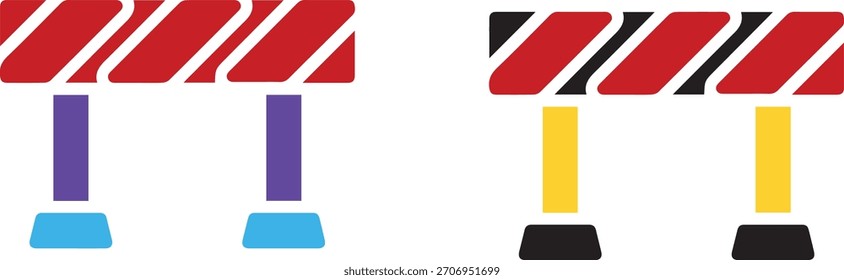 Vector de icono de símbolo de alerta de parada eps 10, variación de color de remolque.