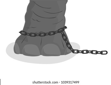 Stop animal cruelty with elephant in chains