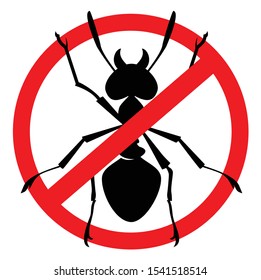 stop ant symbol vector illustration