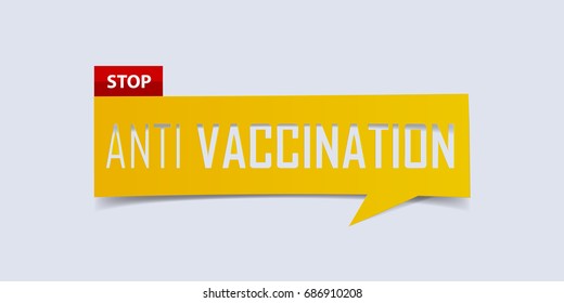 Stop Anti Vaccination banner isolated on white background. Banner design template. Vector illustration.