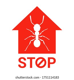 stop ants getting infected at home. exterminate insects in the apartment. flat vector illustration.