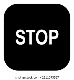Stop and app icon on white